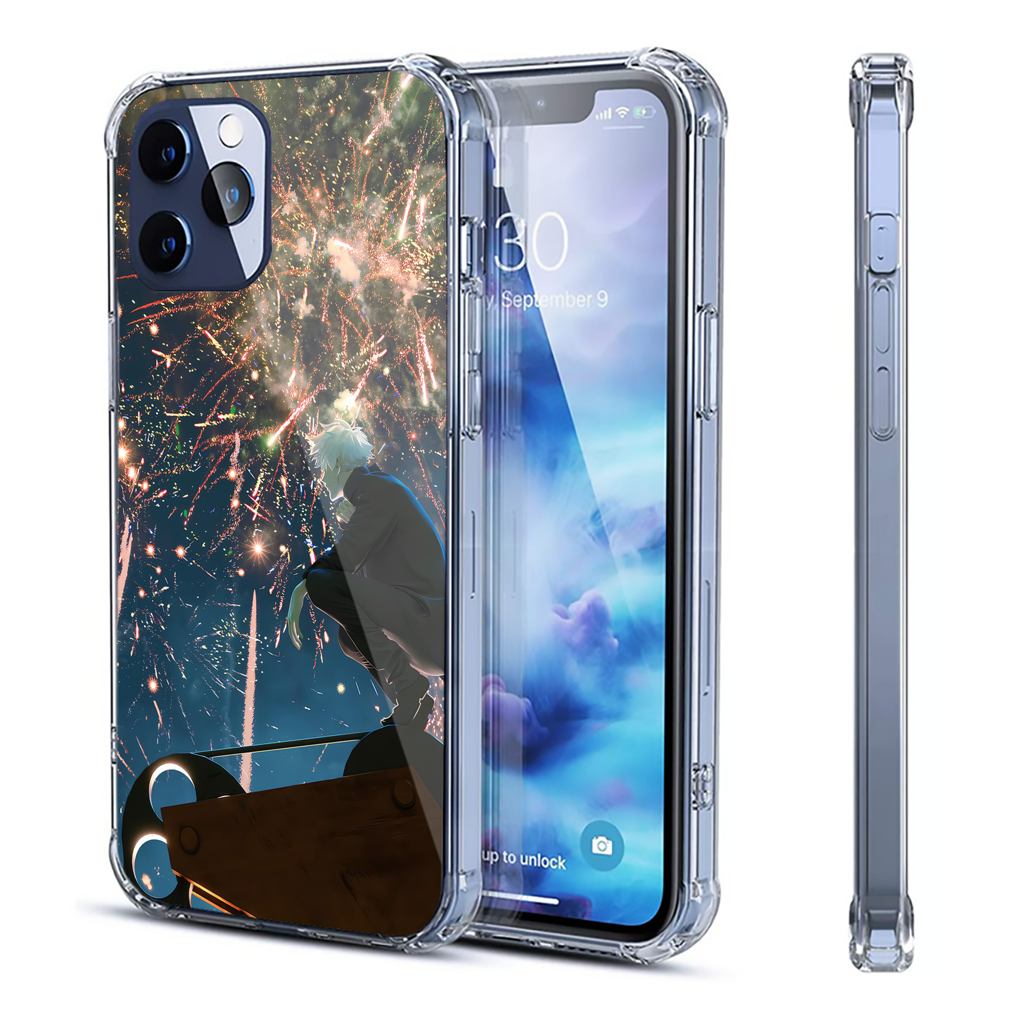 （画像用） 呪術廻戦 Jujutsu Kaisen 【iPhone 12シリーズ対応】透明スマホケース（クリアソフトケース）